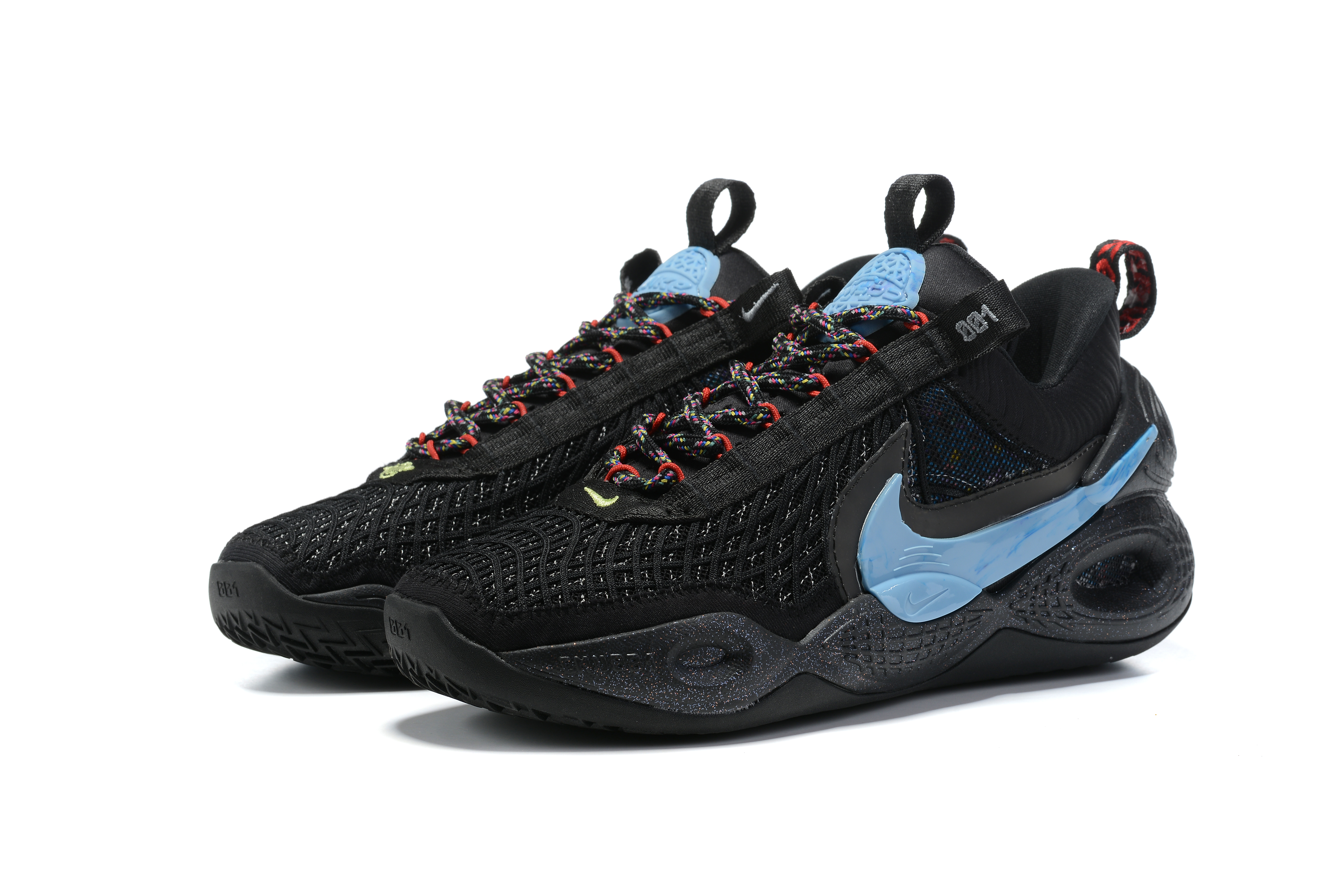 2021 Nike AD Cosmic Unit EP Black Blue Basketball Shoes - Click Image to Close